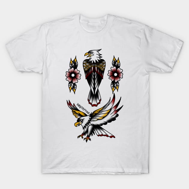 American Traditional Eagles T-Shirt by DXY Design